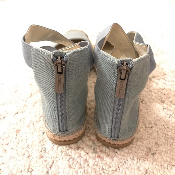 BCBG Denim Crisscross Strapped Espadrilles - Picture 4 of 5